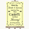 Yellow Confetti Personalized Wedding Sign