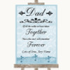 Blue Shabby Chic Dad Walk Down The Aisle Personalized Wedding Sign