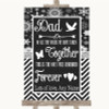 Chalk Winter Dad Walk Down The Aisle Personalized Wedding Sign