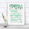 Green Rustic Wood Dad Walk Down The Aisle Personalized Wedding Sign