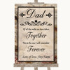 Vintage Dad Walk Down The Aisle Personalized Wedding Sign