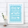 Winter Blue Dad Walk Down The Aisle Personalized Wedding Sign
