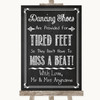 Chalk Sketch Dancing Shoes Flip-Flop Tired Feet Personalized Wedding Sign