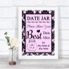 Baby Pink Damask Date Jar Guestbook Personalized Wedding Sign