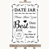 Black & White Date Jar Guestbook Personalized Wedding Sign