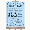 Blue Date Jar Guestbook Personalized Wedding Sign