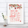 Coral Rustic Wood Date Jar Guestbook Personalized Wedding Sign