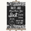 Dark Grey Burlap & Lace Date Jar Guestbook Personalized Wedding Sign