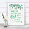 Green Rustic Wood Date Jar Guestbook Personalized Wedding Sign