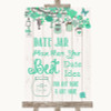 Green Rustic Wood Date Jar Guestbook Personalized Wedding Sign