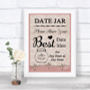 Pink Shabby Chic Date Jar Guestbook Personalized Wedding Sign