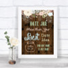 Rustic Floral Wood Date Jar Guestbook Personalized Wedding Sign