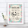 Vintage Shabby Chic Rose Date Jar Guestbook Personalized Wedding Sign