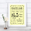 Yellow Date Jar Guestbook Personalized Wedding Sign