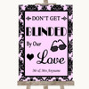 Baby Pink Damask Don't Be Blinded Sunglasses Personalized Wedding Sign