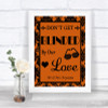 Burnt Orange Damask Don't Be Blinded Sunglasses Personalized Wedding Sign