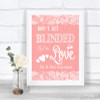 Coral Burlap & Lace Don't Be Blinded Sunglasses Personalized Wedding Sign