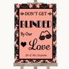 Coral Damask Don't Be Blinded Sunglasses Personalized Wedding Sign