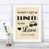 Cream Roses Don't Be Blinded Sunglasses Personalized Wedding Sign