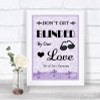 Lilac Shabby Chic Don't Be Blinded Sunglasses Personalized Wedding Sign