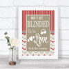 Red & Grey Winter Don't Be Blinded Sunglasses Personalized Wedding Sign