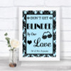 Sky Blue Damask Don't Be Blinded Sunglasses Personalized Wedding Sign