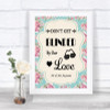 Vintage Shabby Chic Rose Don't Be Blinded Sunglasses Personalized Wedding Sign