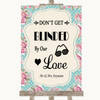 Vintage Shabby Chic Rose Don't Be Blinded Sunglasses Personalized Wedding Sign