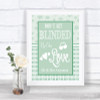 Winter Green Don't Be Blinded Sunglasses Personalized Wedding Sign