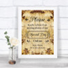 Autumn Vintage Don't Post Photos Online Social Media Personalized Wedding Sign