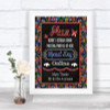 Floral Chalk Don't Post Photos Online Social Media Personalized Wedding Sign