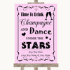 Pink Drink Champagne Dance Stars Personalized Wedding Sign