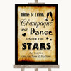 Western Drink Champagne Dance Stars Personalized Wedding Sign