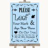 Blue Fingerprint Tree Instructions Personalized Wedding Sign