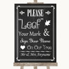 Chalk Style Fingerprint Tree Instructions Personalized Wedding Sign