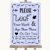 Lilac Fingerprint Tree Instructions Personalized Wedding Sign