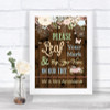 Rustic Floral Wood Fingerprint Tree Instructions Personalized Wedding Sign