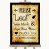 Western Fingerprint Tree Instructions Personalized Wedding Sign