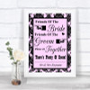 Baby Pink Damask Friends Of The Bride Groom Seating Personalized Wedding Sign