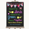 Bright Bunting Chalk Friends Of The Bride Groom Seating Wedding Sign