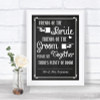 Chalk Sketch Friends Of The Bride Groom Seating Personalized Wedding Sign
