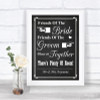 Chalk Style Friends Of The Bride Groom Seating Personalized Wedding Sign