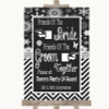 Chalk Winter Friends Of The Bride Groom Seating Personalized Wedding Sign