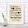 Cream Roses Friends Of The Bride Groom Seating Personalized Wedding Sign
