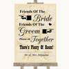 Cream Roses Friends Of The Bride Groom Seating Personalized Wedding Sign