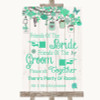 Green Rustic Wood Friends Of The Bride Groom Seating Personalized Wedding Sign