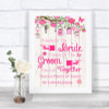 Pink Rustic Wood Friends Of The Bride Groom Seating Personalized Wedding Sign