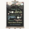 Shabby Chic Chalk Friends Of The Bride Groom Seating Personalized Wedding Sign