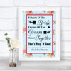 Shabby Chic Floral Friends Of The Bride Groom Seating Personalized Wedding Sign