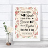 Vintage Roses Friends Of The Bride Groom Seating Personalized Wedding Sign